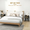 thumbnail image 4 of HOMCOM Bedside Table Set of 2 with 2 Drawers, Rattan Element for Bedroom, 4 of 10