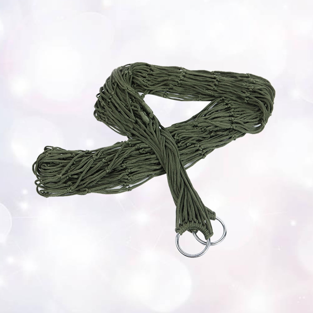 WHAMVOX 2-Pack Outdoor Leisure Sleeping Hammocks Hanging Beds for Camping Hunting Nylon Swing Bed, Army Green, 240x80cm