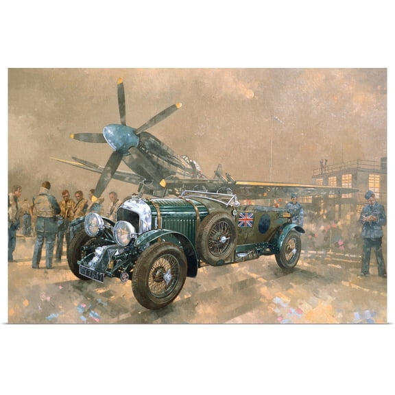 Great BIG Canvas | Rolled Peter Miller Poster Print entitled Bentley and Spitfire