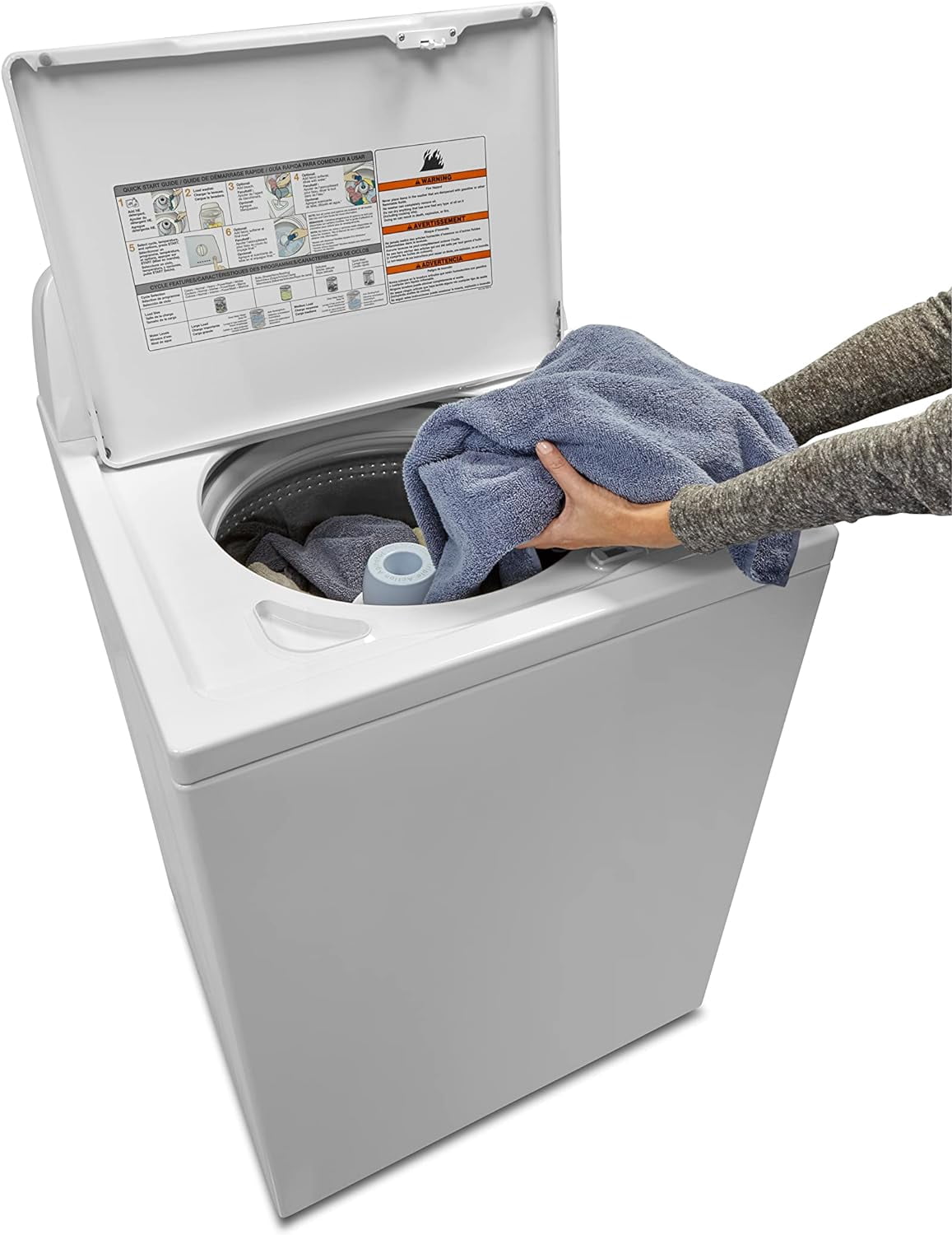 Kenmore 3.8 Cu. ft Capacity Top-Load Washer, Triple Action Agitator, 27.5" W x 27" D x 44" H, White