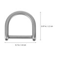 thumbnail image 3 of 2 Pcs Horseshoe Buckle D-shaped Ring Replacement Suitcase Buckles Belt Tote Bag Rings for Connecting Stainless Steel, 3 of 6
