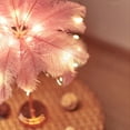 thumbnail image 5 of Kehuo Feather Table Lamp Bedside Lamp Night Light Battery Operated LED Table Lamp for Bedroom Living Room Party Wedding Centerpiece Christmas Valentine's Day Decor, Must Have Household Items, 5 of 7