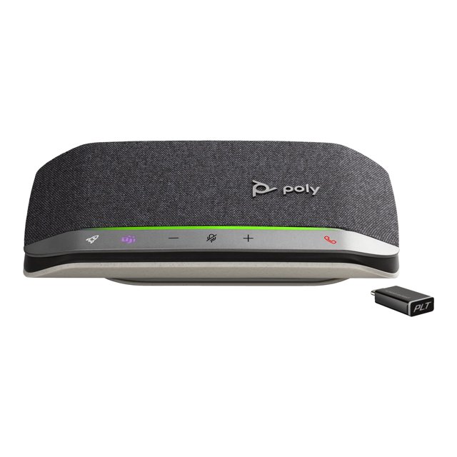 Poly Sync 20+ - Haut-Parleur Intelligent - Bluetooth - Filaire, Sans Fil - USB-C - Argent, Noir