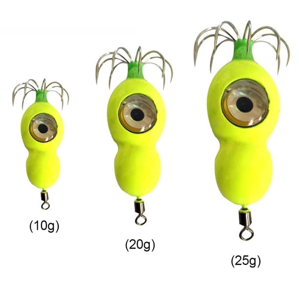 Luminous Squid Jigs Hooks 12 Agujas Jibia Pulpo Pesca Señuelo Cebo (25g)