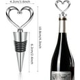 thumbnail image 3 of Set of 3 Heart Shape Reusable Wine Stoppers for Wine Champagne Beer Collection, 3 of 5