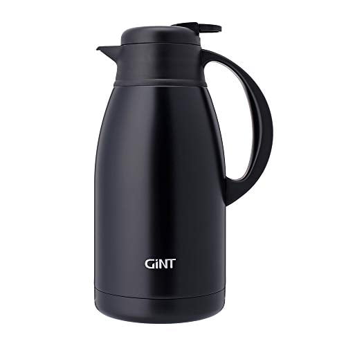 GiNT Stainless Steel Thermal Coffee Carafe with Lid /& GiNT 18//10 Stainless Steel Insulated Coffee Mug with Handle BLACK /& RED
