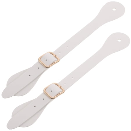 HAMPPLIES Equestrian Adjustable White Spur Straps Comfortable and Durable