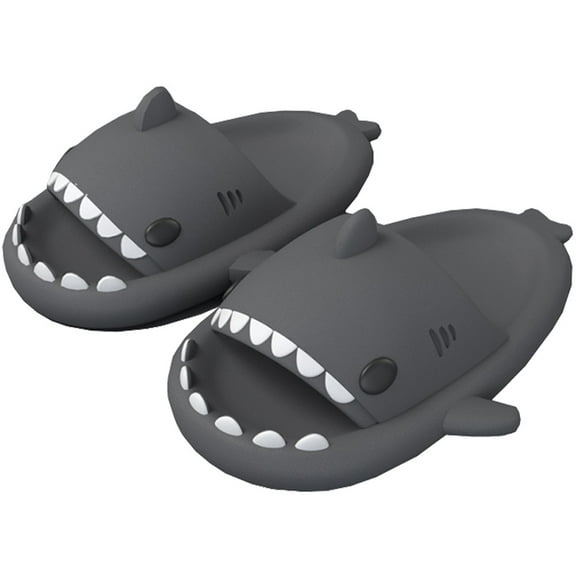Women's Shower Slippers Shark Slippers Men Summer House Pillow Sandals Indoor and Outdoor Kids Bedroom Open toe Animal Cute Non-slip Cloud Spa shoes