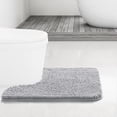 thumbnail image 4 of Hengbo U-Shaped Toilet Rug Toilet Contour Mat 20 x 20 inch Chenille Contour Rug Bathroom Mat Soft Plush Bathroom Shower Bedroom Mat Floor Water Absorbent Soft Rug Light Gray, 4 of 7