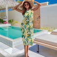 thumbnail image 5 of Yuyamidu Banana 3 Piece Swimsuits for Women Triangle Tie Side Bikini Sets with Side Tie-Up Cover Up Swimwear Halter Top Beach Outfits, 5 of 6
