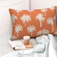 thumbnail image 3 of Palm Tree Pillow Covers 12x20 Inch Set of 2 Vintage Tropical Throw Pillow Covers Summer Outdoor Decorative Cushion Cover Burnt Orange Square Pillowcase for Sofa Couch Indoors Outdoors Decor, 3 of 8