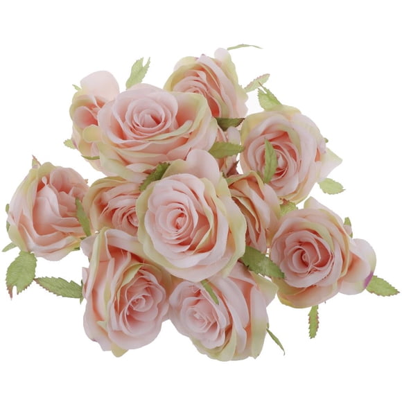 12 Cabezas De Flores De Piezas Ramo Suministro De Envoltorio preestablecer De champán