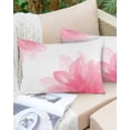 thumbnail image 6 of Pink Flower Throw Pillow Cover 20 x 30 Inch Decorative Pillow Cover Boho Modern Floral Abstract Ombre Leaf White Lumbar Pillowcase Seasonal Rectangle Cushion Case for Couch Sofa Bed Living Room, 6 of 7