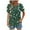 Green, variant on JTZGDY Floral Shirts for Women Elegant Summer Puff Short Sleeve Graphic T-Shirts Loose Fit Dressy Casual Tunic Blouse Trendy Flowy Ruched Pleated Tees Shirt Tops Pink XL