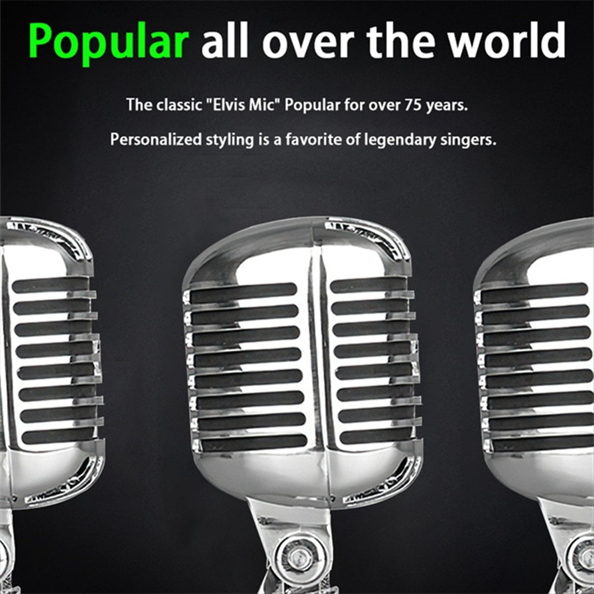 Vintage Metal Microphone for 55SH Classic Dynamic Wired Handheld Mic Microphone for Live Recording Karaoke Studio