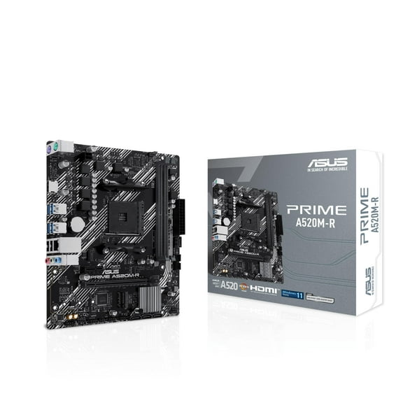 ASUS Prime A520M-R AMD Ryzen AM4 mATX Motherboard with M.2 Support, Realtek 1Gb Ethernet, HDMI,
