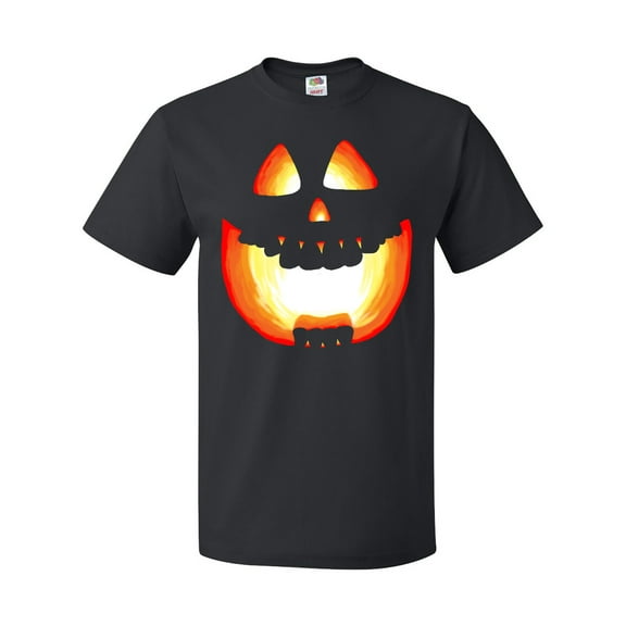 Inktastic Toothy Grin Pumpkin Face in Orange Glow T-Shirt