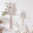 thumbnail image 6 of Cotton Macrame Owl Wall Hanging, Handmade Boho Tapestry for Bedroom, Nursery and Apartment Living Room Decor, 6 of 9