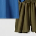 thumbnail image 6 of Toddler boys and girls easter summer short sets outfits cotton crewneck short sleeve playwear 2pc sets,cute,soft,lightweight,casual,outdoor Blue 9-10 Years, 6 of 7
