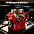 thumbnail image 3 of Engine Coffee Mug, Retro Engine Coffee Mug V8/V6 Stainless Steel Cup Double Wall Insulation with Handle for Car Enthusiasts Perfect for Father's Day Christmas Portable, 3 of 8