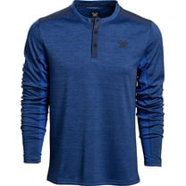 Vortex Optics Men's Northern Heights Henley Long Sleeve Shirts, Blue Jay, XX-Large