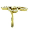 thumbnail image 4 of IP Gold(Ion Plating) Stainless Steel Ring with Top Grade Crystal in Clear for Women Music Theme Clear Stone Color Style TK1714 Size 6, 4 of 4