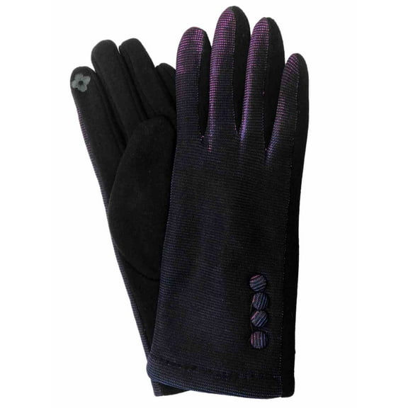 Womens Purple & Blue Metallic Stretch Fit Texting & Tech Touchscreen Gloves