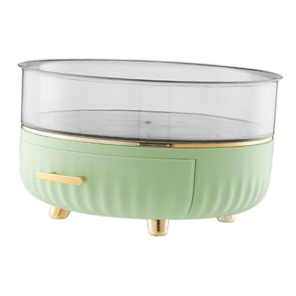 Organizador de maquillaje giratorio de 360 grados multiusos para armarios, oficinas y dormitorios. Verde