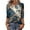 Blue, variant on WTOBBY Women's Retro Style 3/4 Sleeve Round Collar Printed Blouse with Floral Design, Ladies Casual Top for Retro Look, Comfortable T-Shirt for Everyday Fashion,Blue L