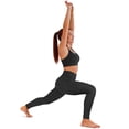 thumbnail image 3 of Rosvigor Womens Yoga Leggings Pants No Front Seam High Waisted Workout Leggings Tummy Control Yoga Pants for Gym Running, 3 of 7