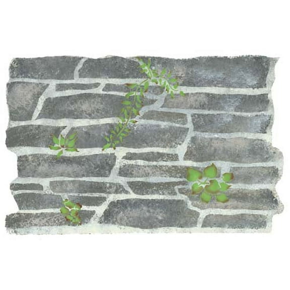Stone Wall Wall Stencil SKU #1522 by Designer Stencils