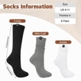thumbnail image 4 of Loritta Secret Slouch Socks Women, 6 Pairs Cotton Cushioned Knee High Boot and Scrunch Stacked Long Socks for Women, Size 9-11, 4 of 7