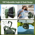thumbnail image 5 of HOMEYA Portable Camping Fan Rechargeable Fan,7800mAh Battery Operated Fan,Battery Powered Fan with Led Light & Remote,Camping Fans for Tents Travel Car, 5 of 10