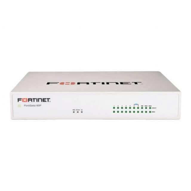 Fortinet FortiGate 60F - Appareil de Sécurité - avec Protection Unifiée 24x7 pour 1 An et FortiGuard (UTM) - 10GbE - de Bureau