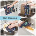 thumbnail image 2 of Yayeee 6 Pack Kitchen Dish Cloths Set for Washing Soft Drying Absorbent Microfiber Towels, Dark Blue Christmas, 2 of 9