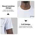 thumbnail image 3 of M Camiseta deportiva informal holgada grande con bolsillo sin costuras de seda de hielo de verano para hombre elástica 2 uds, 3 of 5