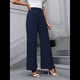 thumbnail image 5 of Pantalones de Trabajo Elásticos de Pierna para Mujer, Pantalones de Vestir, Pantalones Casuales de Negocios de Cintura Alta, Pantalones de Vestir Azul Oscuro L, 5 of 9
