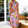 thumbnail image 2 of TaTaai Women's Casual Maxi Dress Round Neck Sleeveless Floral Print Fitted Stretchy Summer Dress Rose Pattern Long Dress Gift, 2 of 6