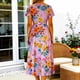 thumbnail image 3 of Vestido Casual de Mujer con Cuello Redondo Vestido Impreso con Poliéster Elástico Suave, Vestido de Verano de Patrón Floral Transpirable para las Vacaciones Diarias de la Fiesta, 3 of 6