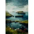 thumbnail image 2 of Treechild 23x32 Gold Ornate Wood Framed with Double Matting Museum Art Print Titled - Beautiful Islands No 2, 2 of 4