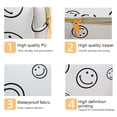 thumbnail image 3 of Bolsa de cosméticos de PU Caja de maquillaje de sonrisa de gran capacidad para regalos navideños (L) Ygjytge Cuidado Belleza, 3 of 4
