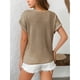 thumbnail image 3 of Blusa de Mujer con Botones y Corta Color Café XL, 3 of 7