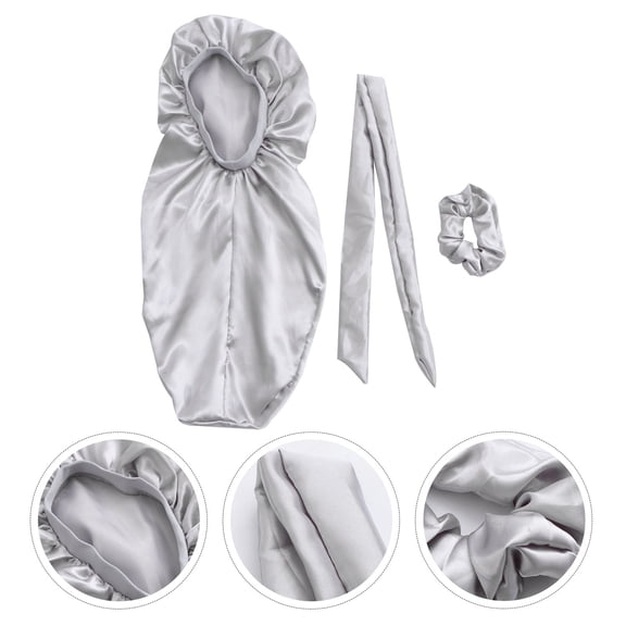 GAXIRE Women's Sleep Bonnet with Wide Elastic Band, Soft for Hair , 3 Pieces Set