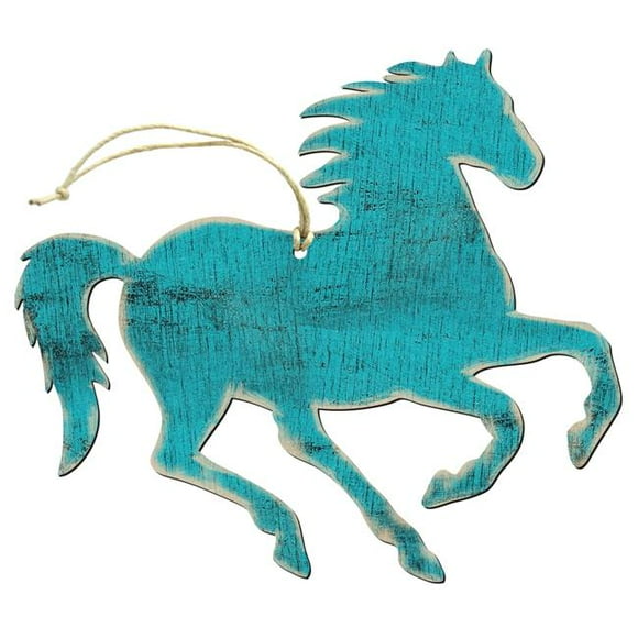 Cheval de Course Ornement en Bois