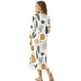 thumbnail image 2 of DISNIMO Floral Print Womens Sleepwear Long Sleeve Nightgown Soft V Neck Sleep Shirt Full Length Night Gowns Button Up Nightshirts, S, 2 of 8