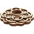 thumbnail image 3 of ZHU YU CHUN 2 PCS Creative Wooden Lotus Crystal Stand Sphere Display Stand Wooden Mini Sphere Holder Grid Board for Crystal Ball Nature Stone Collection(3.9 Inch lotus), 3 of 5