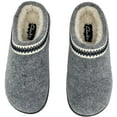 thumbnail image 3 of Clarks Womens Wool Felt Clog Slippers Warm Cozy Indoor Outdoor Faux Plush Soft Fur Lined Slipper for Women 11 M US, LT Grey, 3 of 5