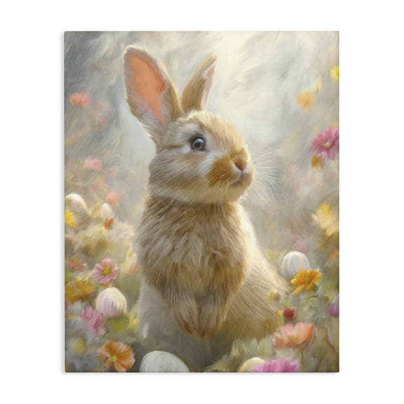 Stupell Industries Cottage Bunny Dreams Meadow Canvas Art, 16 x 20, by Kim Allen