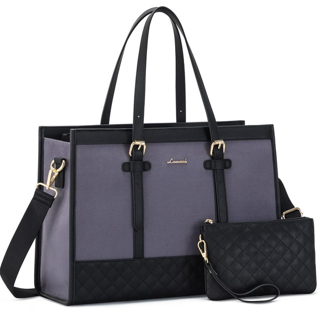 Bolsa de lona para portátil LOVEVOOK de 15.6 pulgadas con bolso de mano para mujer