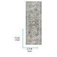 thumbnail image 4 of Livabliss Area Rugs for Living Room, 3x7 Beckham Traditional Charcoal Runner Rug, Bedroom Dining Room Home Decor Stain Resistant Carpet (2'7" x 7'3" Runner), 4 of 5